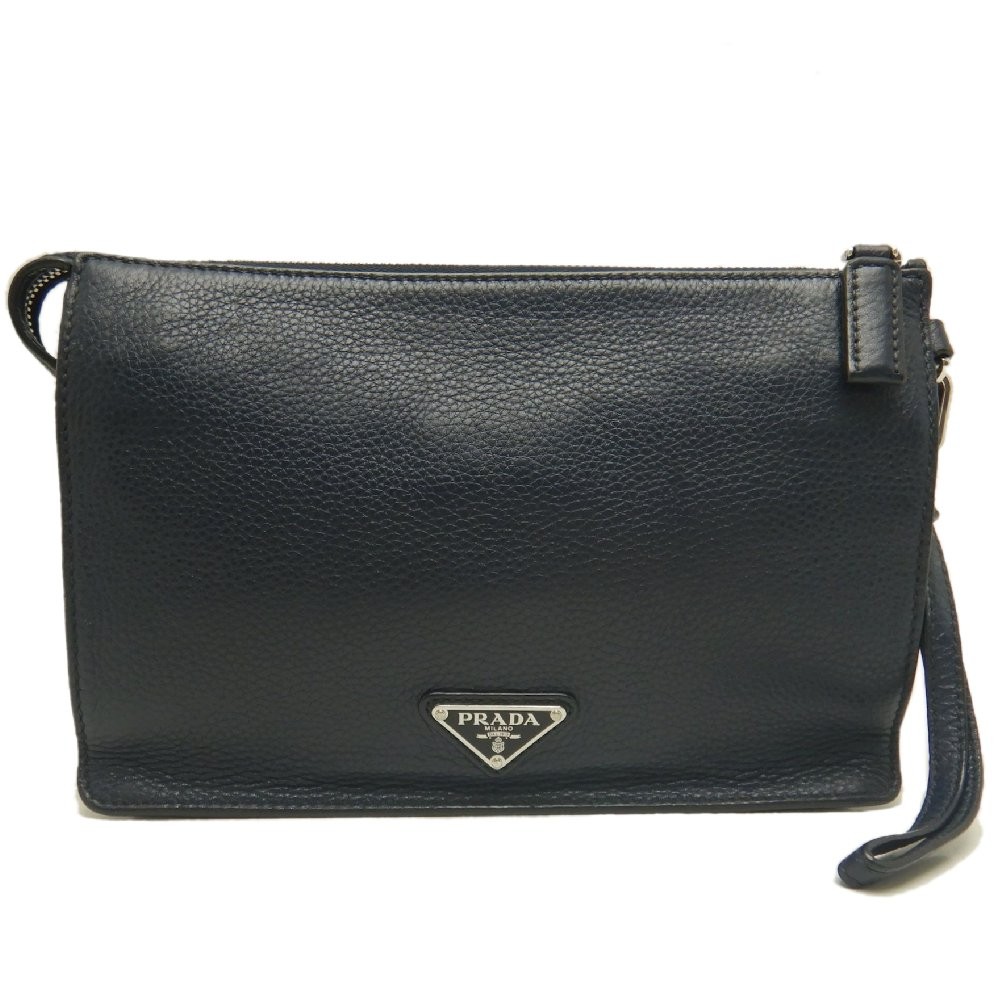 PRADA business bag clutch Vitello City 2VF006 Leather BALTICO/253940