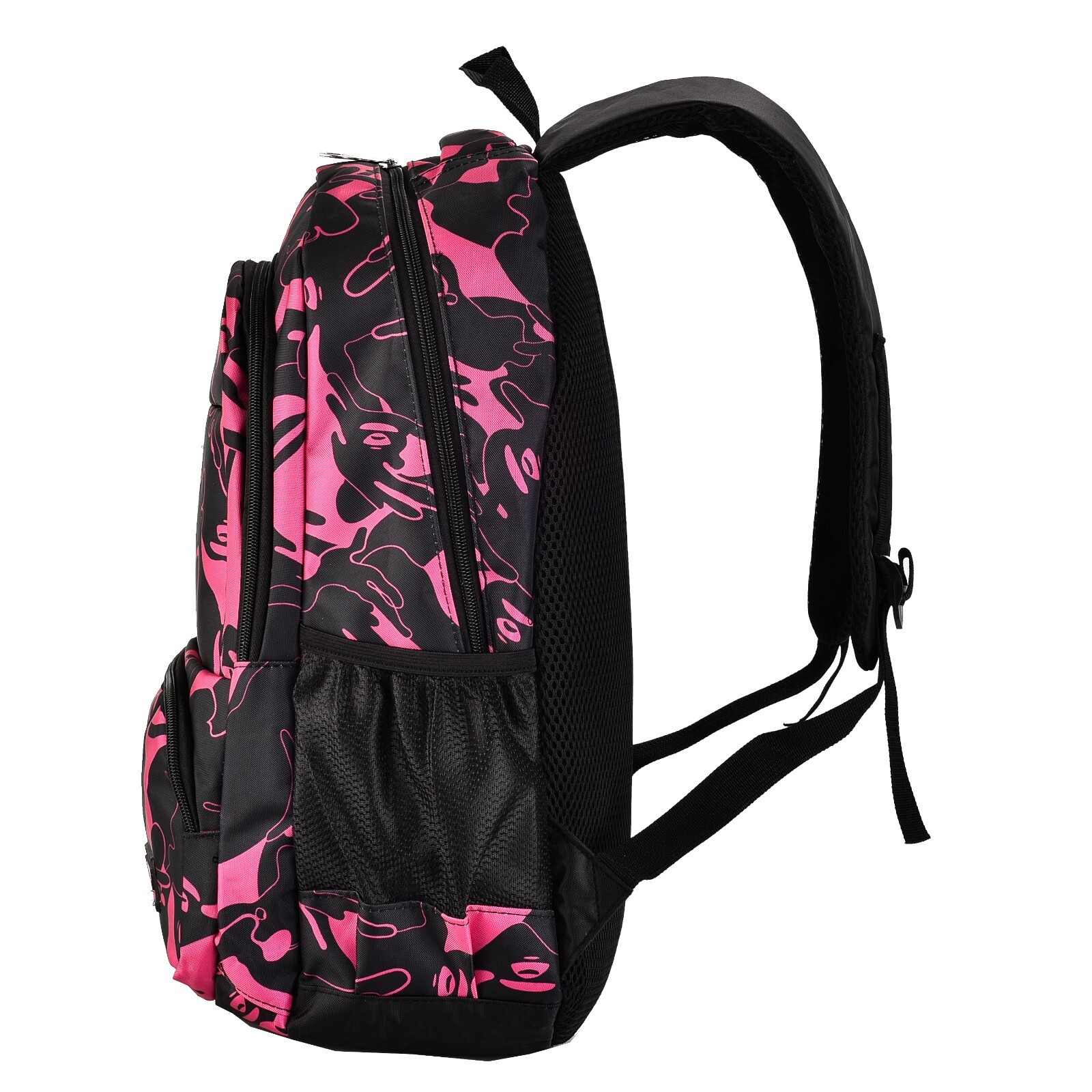 Backpack for School/Travel and Work with Padded Comfort, Pink and Black