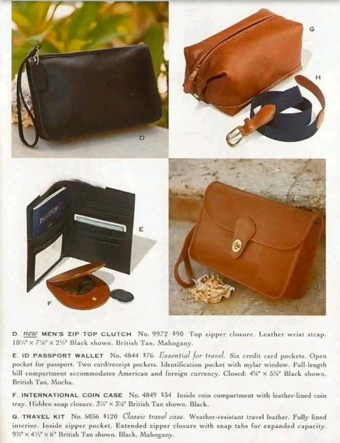 Vintage Coach 1995 Travel Kit No. 5036 Large Leather Toiletry Bag Black Zip Snap