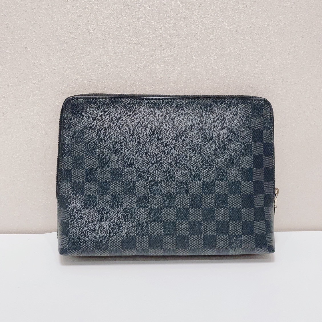 Louis Vuitton New Pouch black damier medium men’s clutch bag