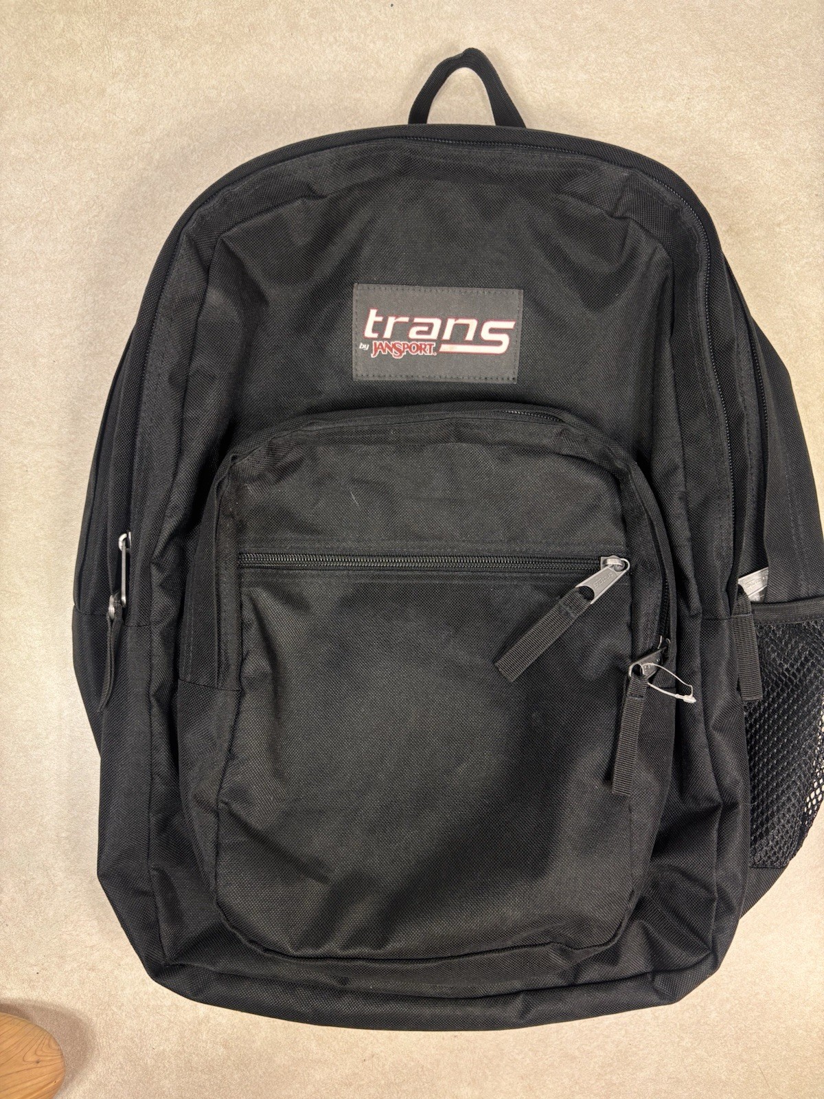 Trans By Jansport Backpack Blwck Multi Zip Bookbag School Sport Travel Bag