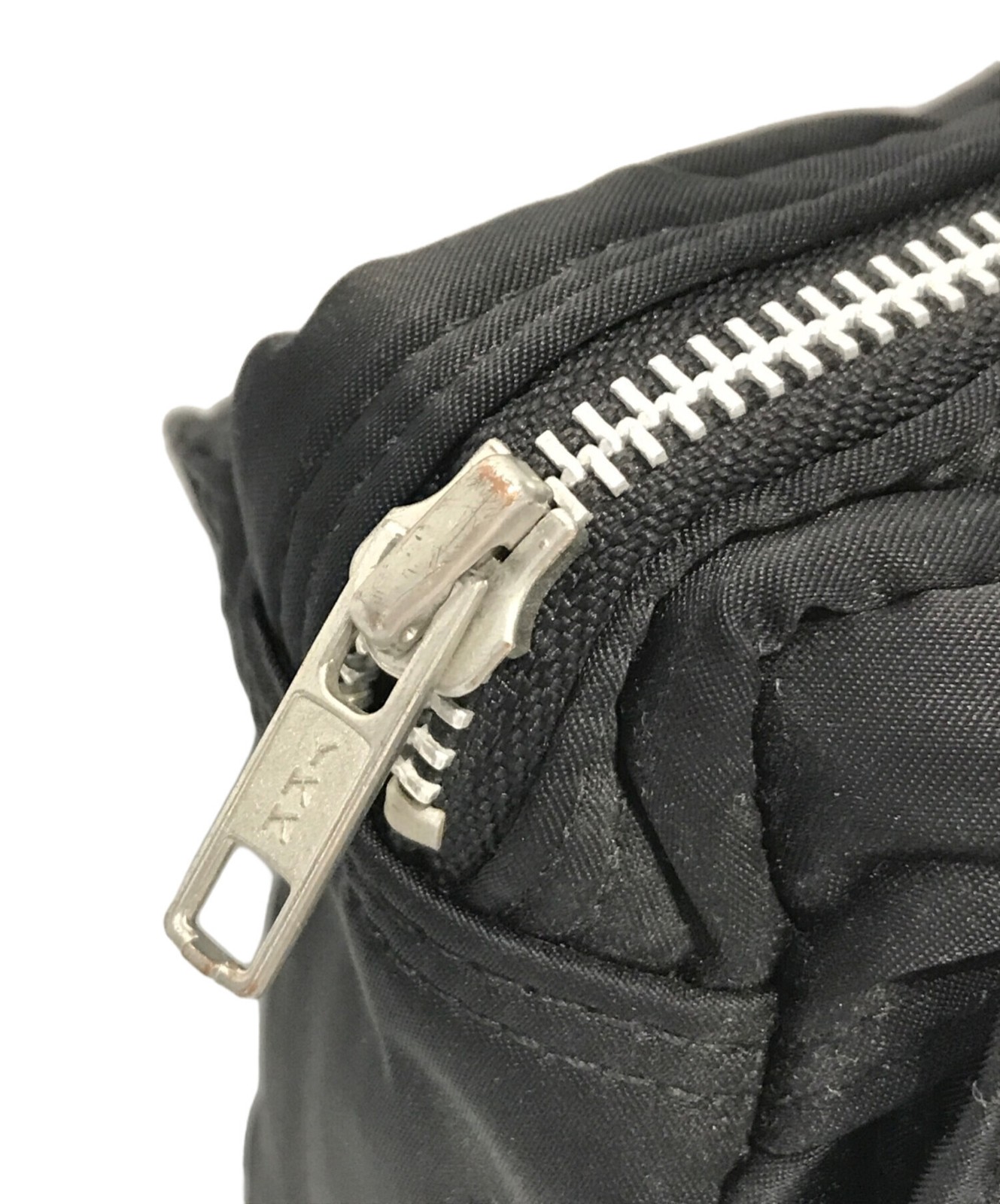 Porter Black Nylon Shoulder Bag Zip Crossbody Messenger Men Used 22cm 13.5cm