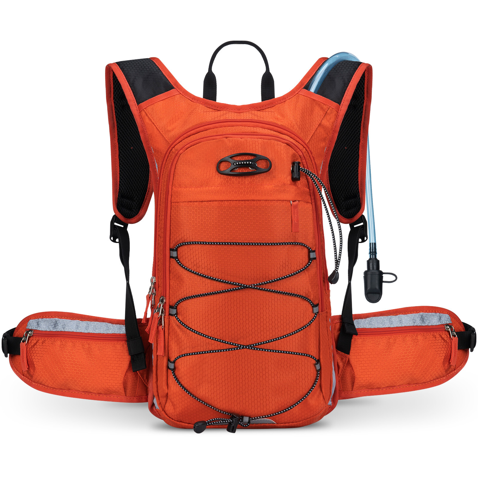 3L Water Bladder Bag Hydration Backpack Hiking Camping Cycling Outdoors – Orange