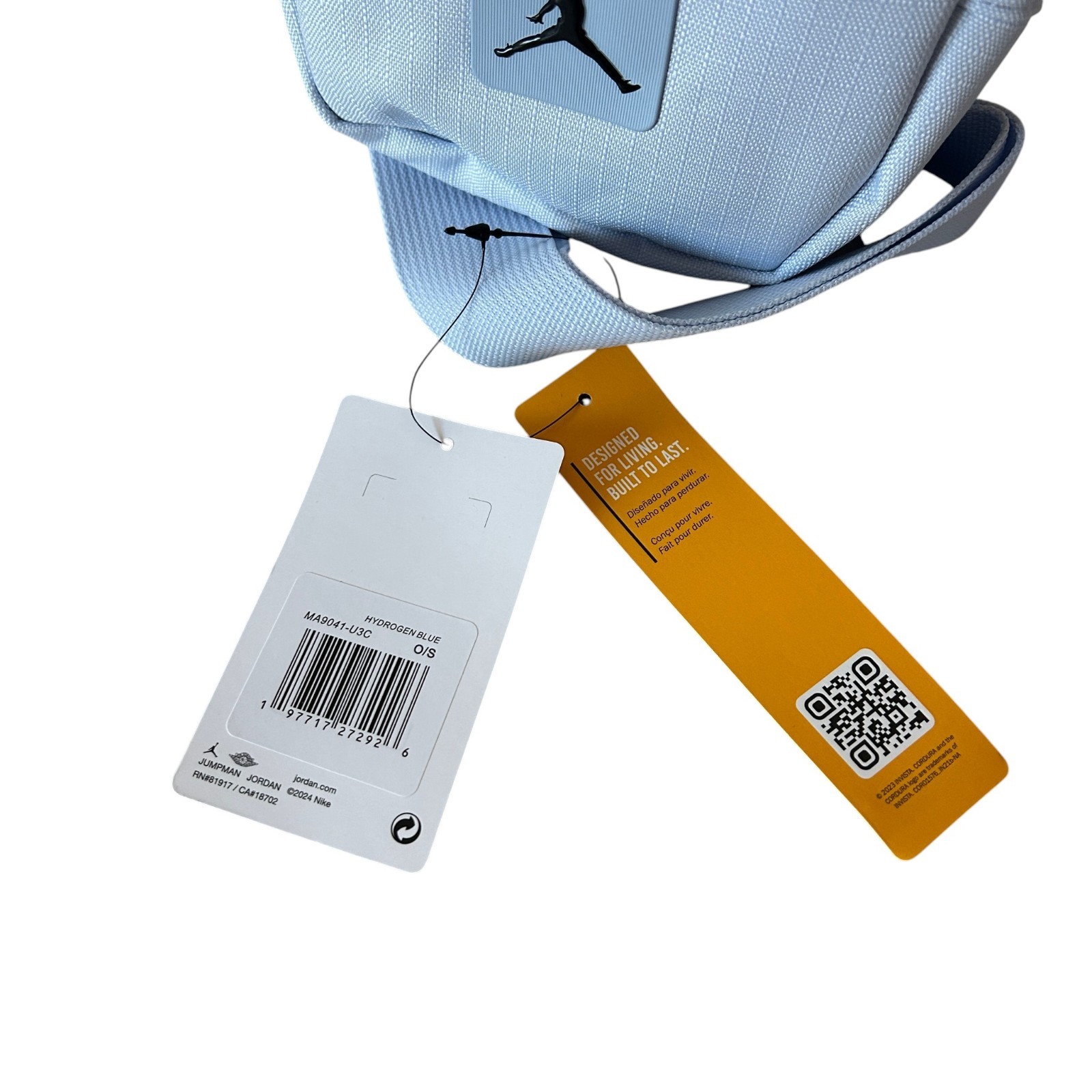 Jordan Jumpman Crossbody Bag Hydrogen Blue Cordura Shoulder Shoulder Men Women Blue