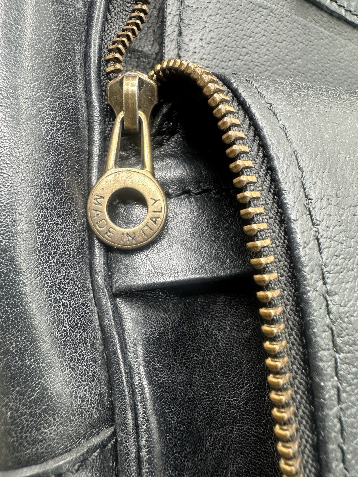 Unbranded Unisex Black Genuine Leather Backpack Made In Italy