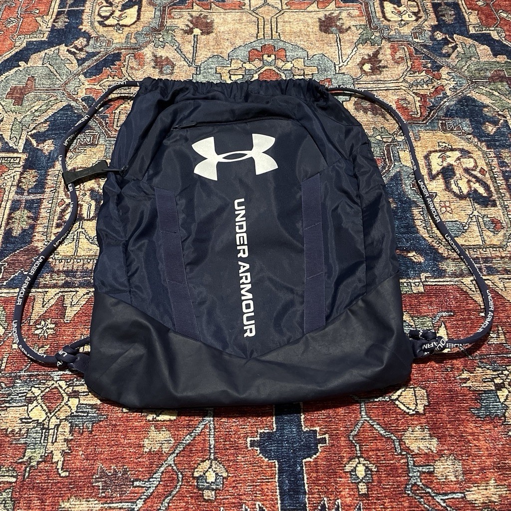 Under Armour Undeniable Water Resistant Drawstring Backpack Travel Gym Bag Navy