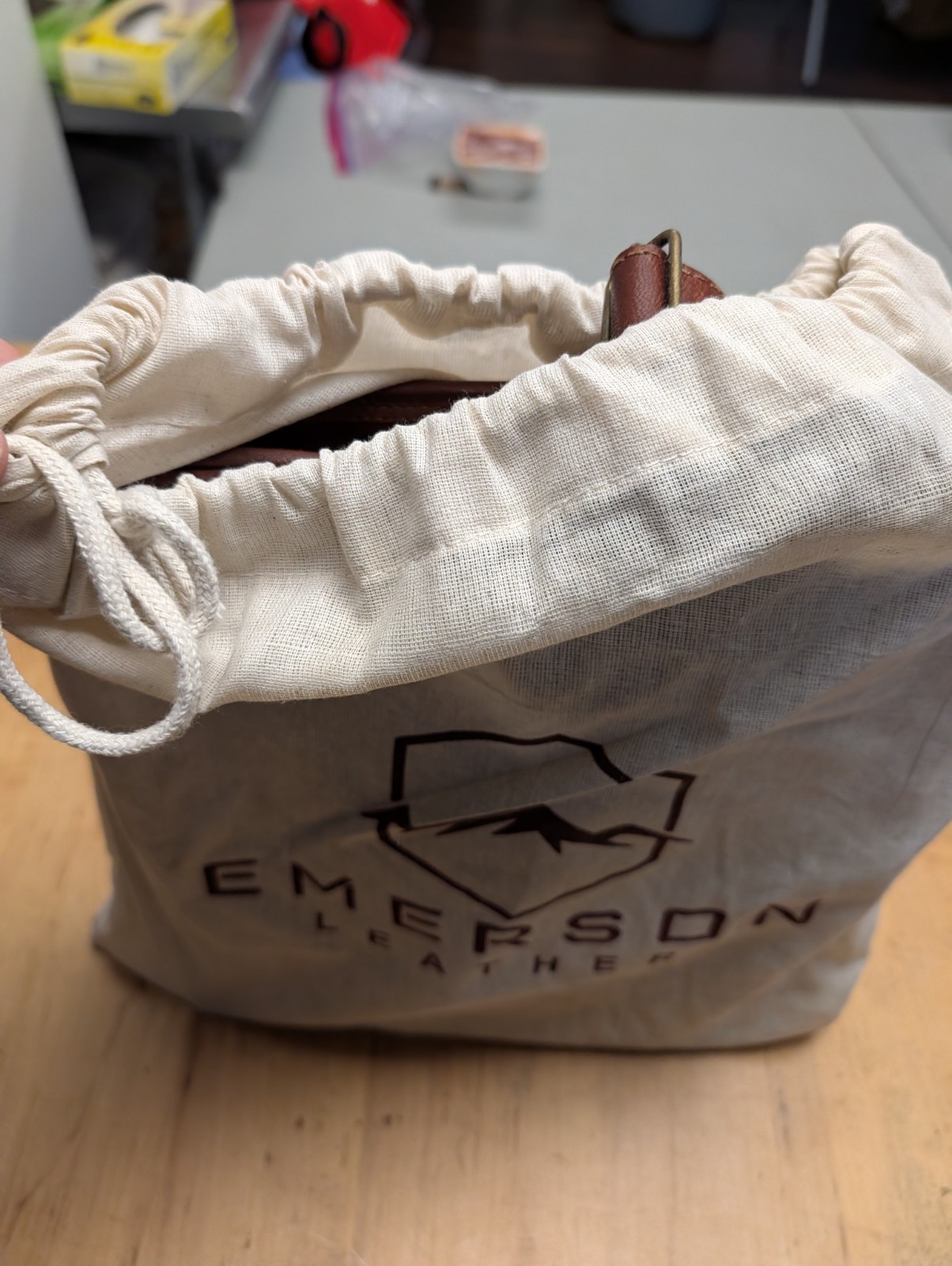 Emerson Leather Saddle Bag Work, Computer New