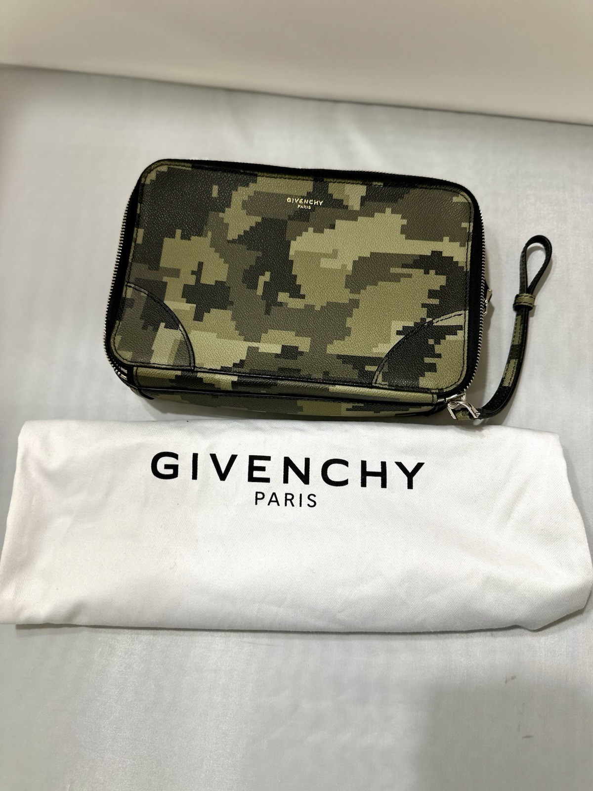 Givenchy Camo 2 Zippered Compartment Clutch