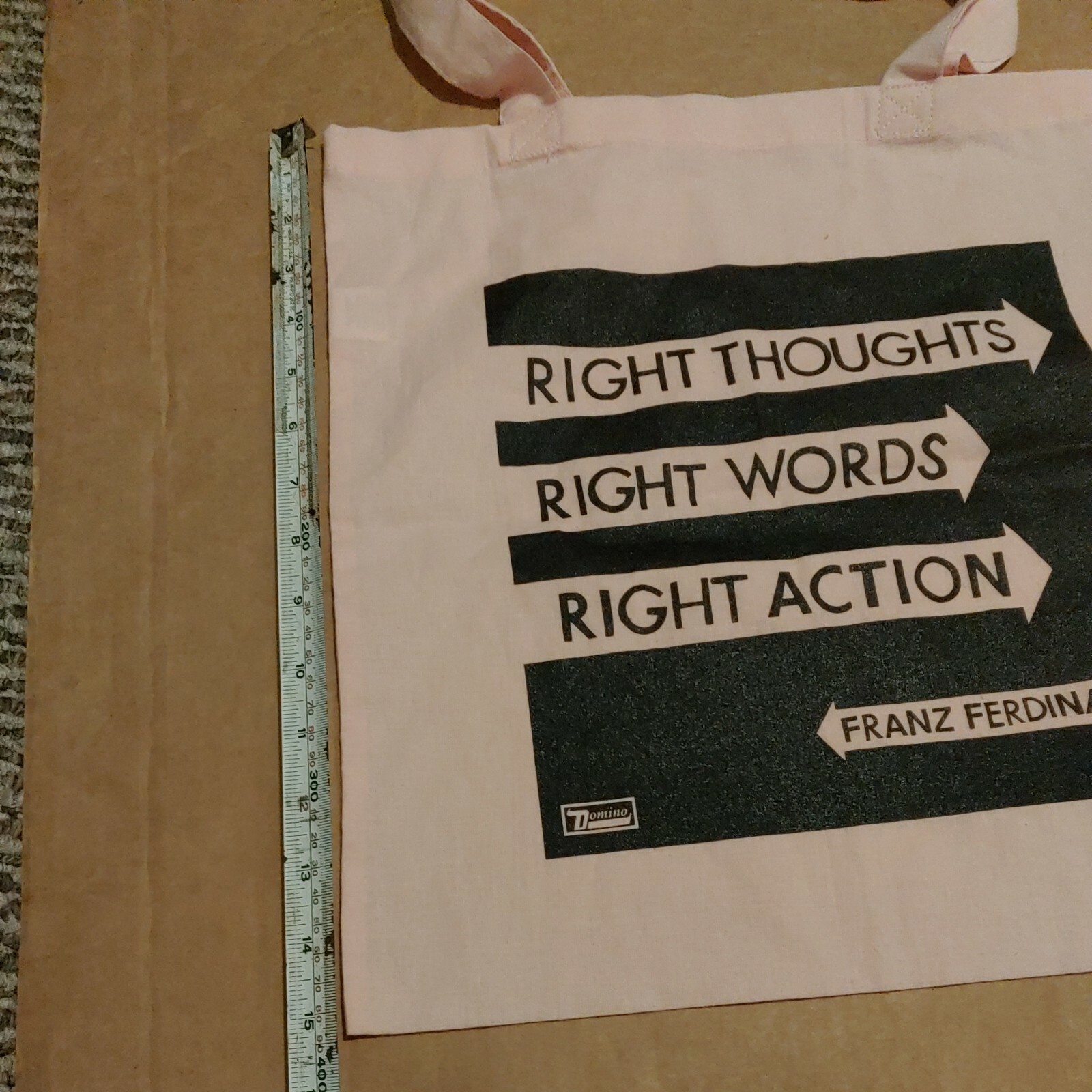 Franz Ferdinand Right Thoughts Words Action Vintage Music Domino Tote Bag