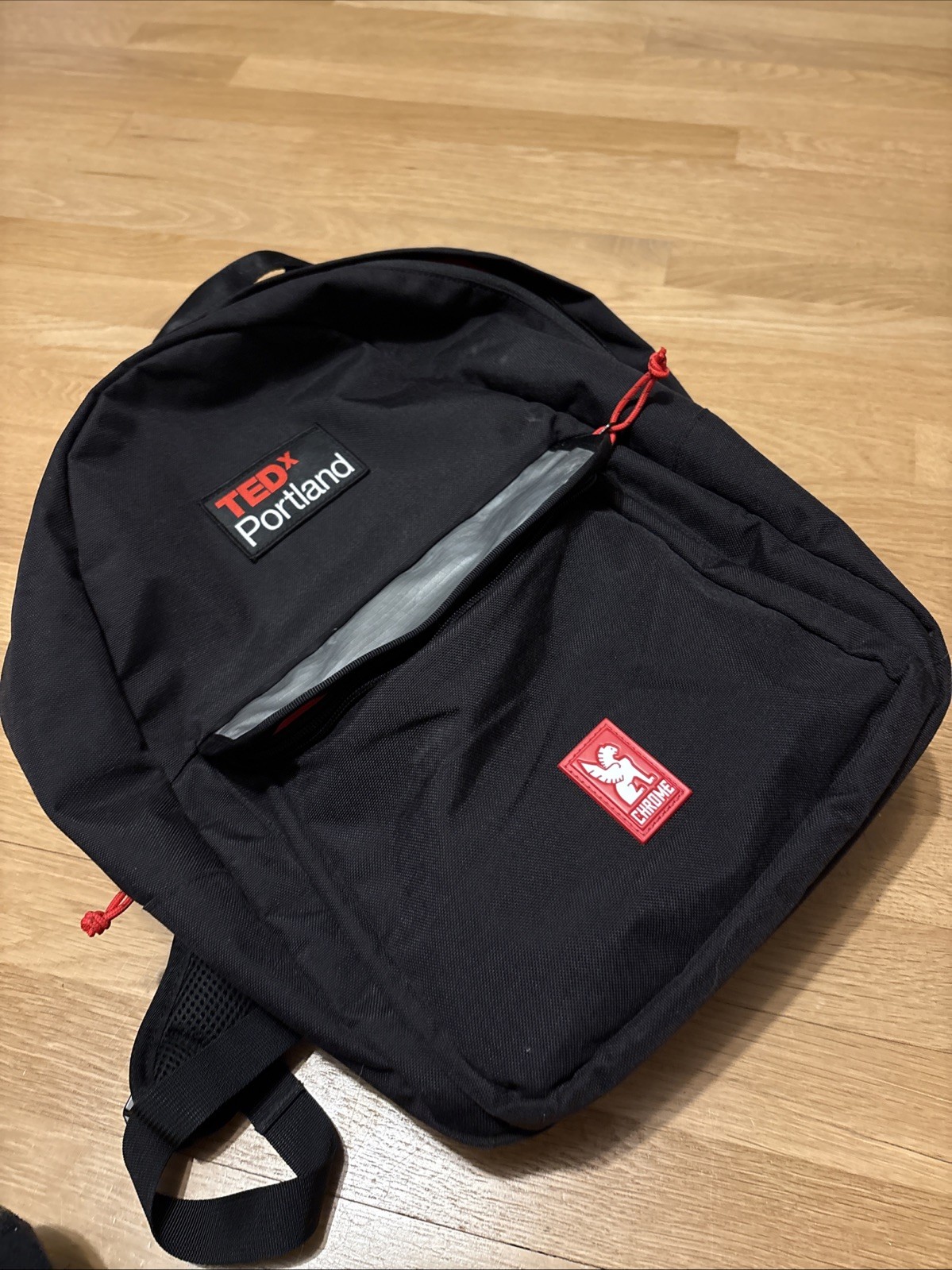 TEDx Portland CHROME INDUSTRIES Backpack Book Bag Ted X Black Bag Promo Rare