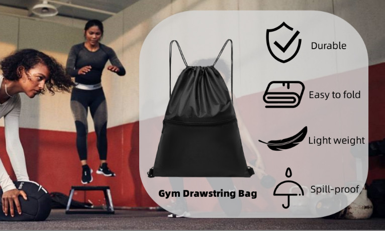Drawstring Backpack Gym Bag – String Gym Bag for Men & Women, Lightweight Cinch