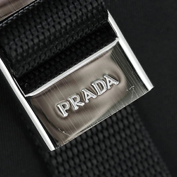 Auth PRADA Backpack Re-Nylon Saffiano leather 2VG098 Black SHW Shoulder Tote Men