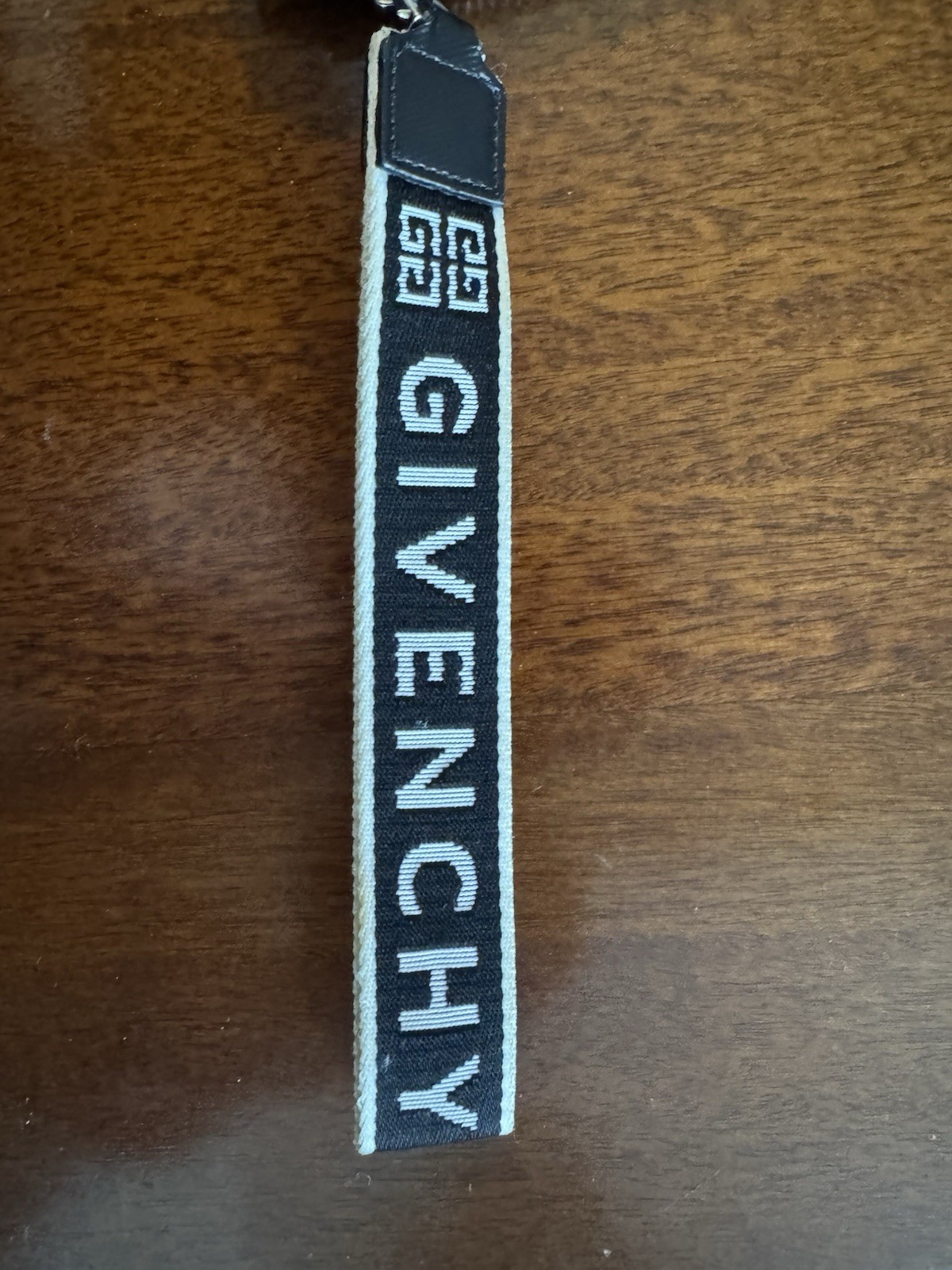 Givenchy clutch Bag Flat Pouch Black Leather Logo Strap Unisex
