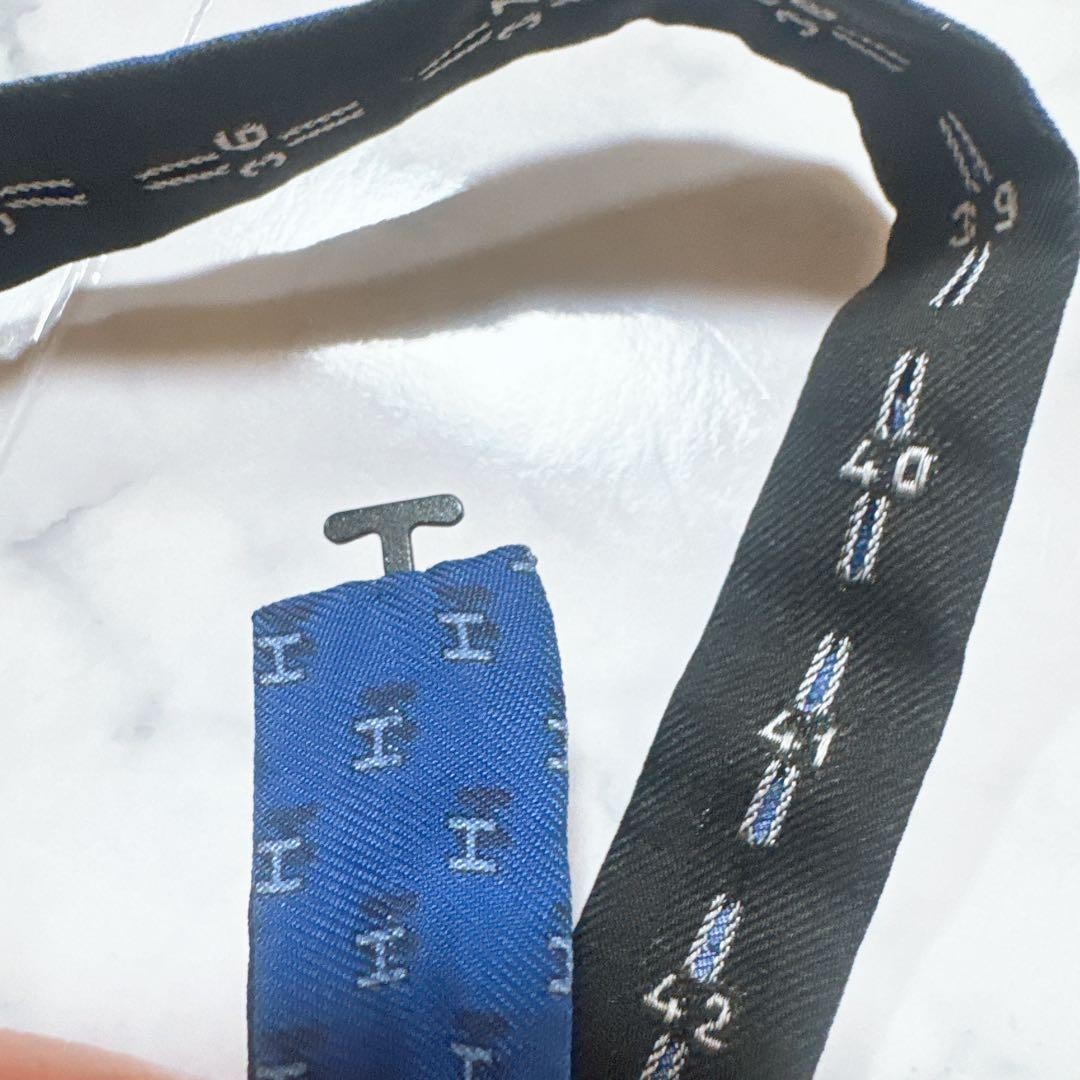 Rare Hermes Blue H Logo Bow Tie (Adjustable)