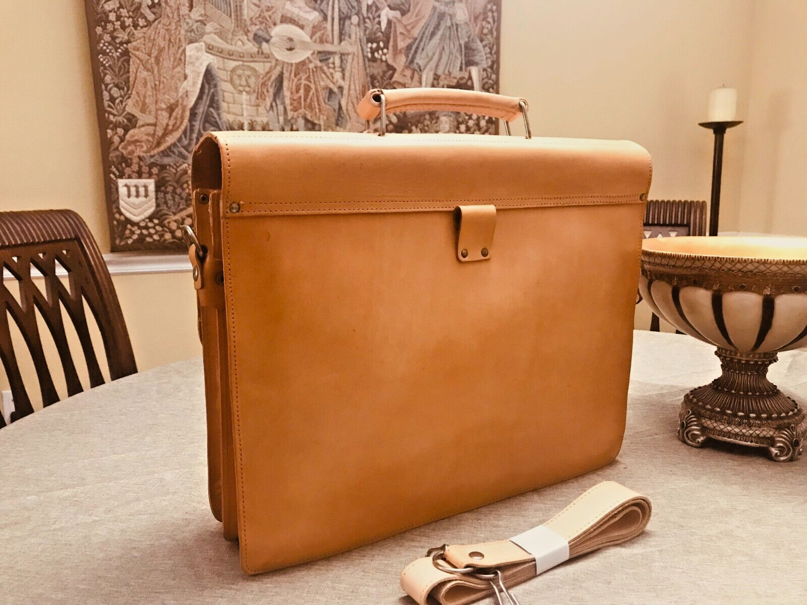ECHTES LEDER Thick Saddle Leather Briefcase /Messenger Bag /Backpack – GERMANY
