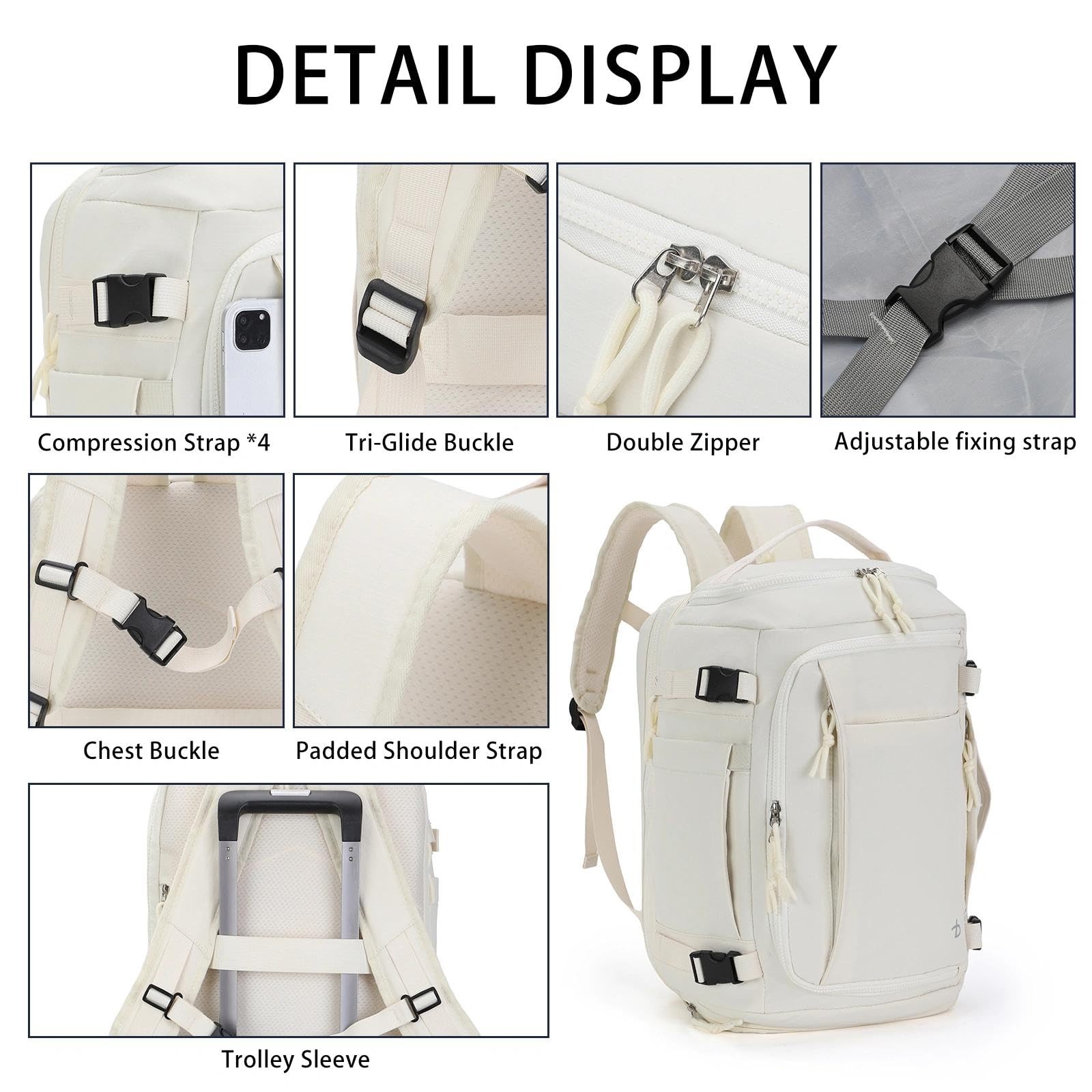 Travel Duffle Backpack with Shoe Compartmen&Wet Pocket for Men Women, Expanda…