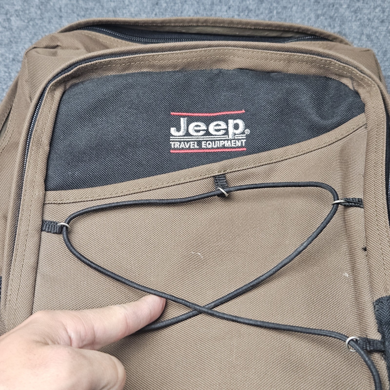 Jeep Backpack Brown Travel Equipment Canvas Bag Outdoor Wrangler Rubicon
