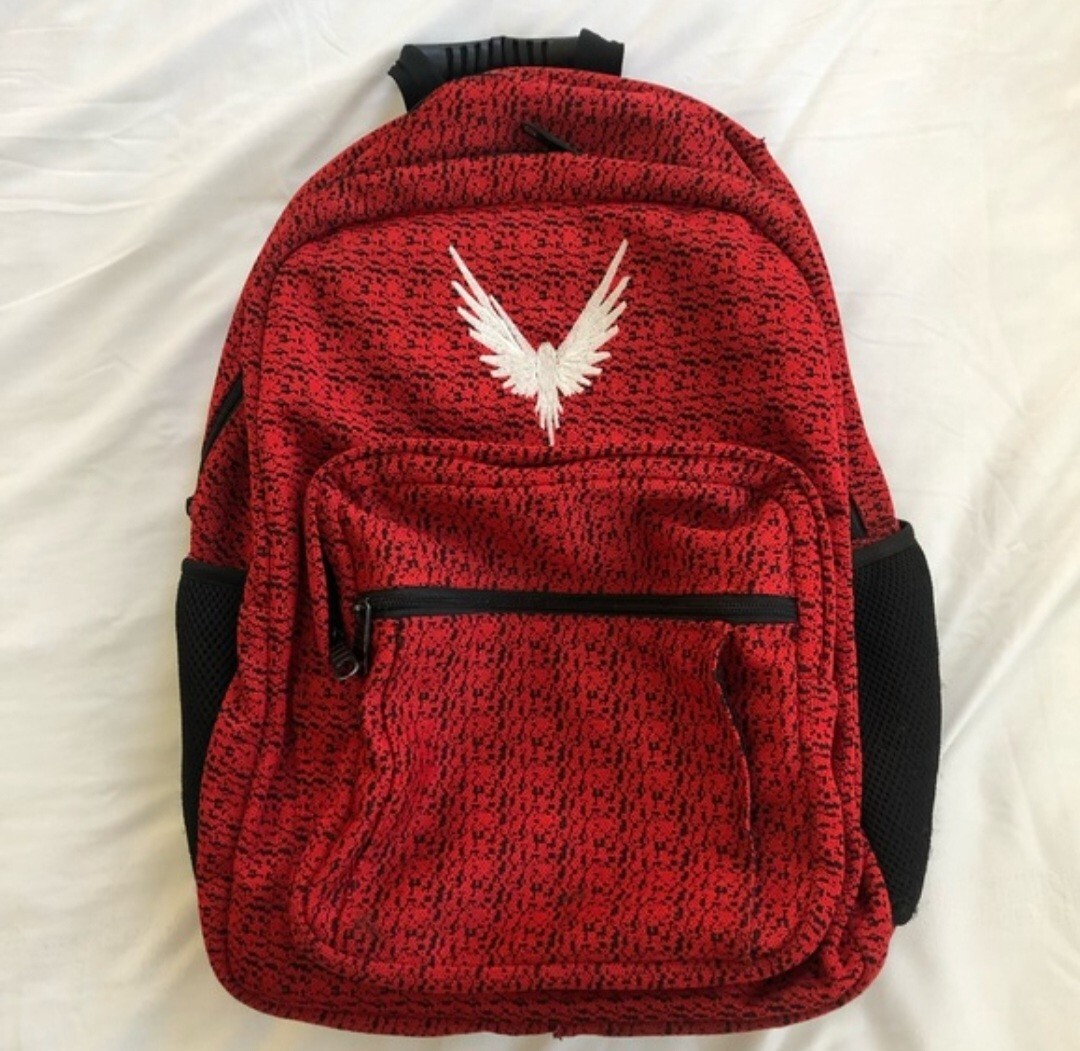 Logan Paul Maverick Backpack Red & Black School Bag