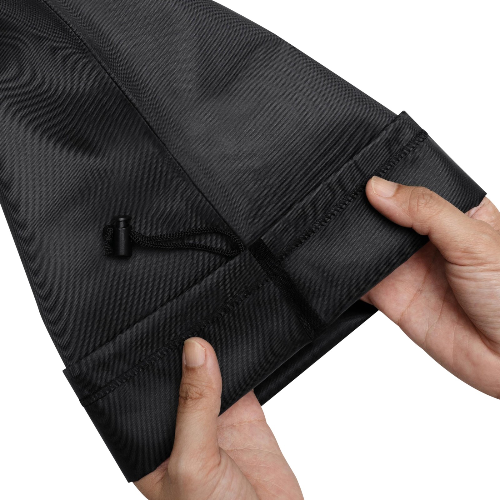 Drawstring Bag with Toggle Nylon Cinch and Ditty Pouch Black 5 x 7 Inch Set of 6