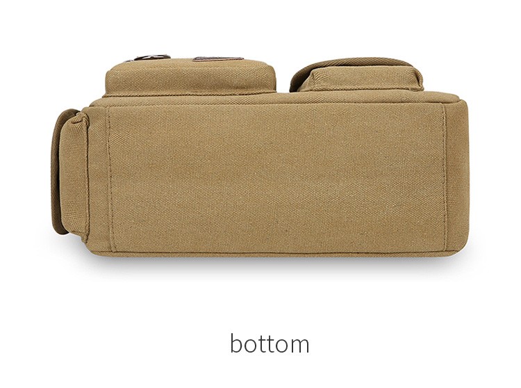 LEBULLBRO Canvas Crossbody Shoulder Messenger Bags Military Outdoor Satchel Bag