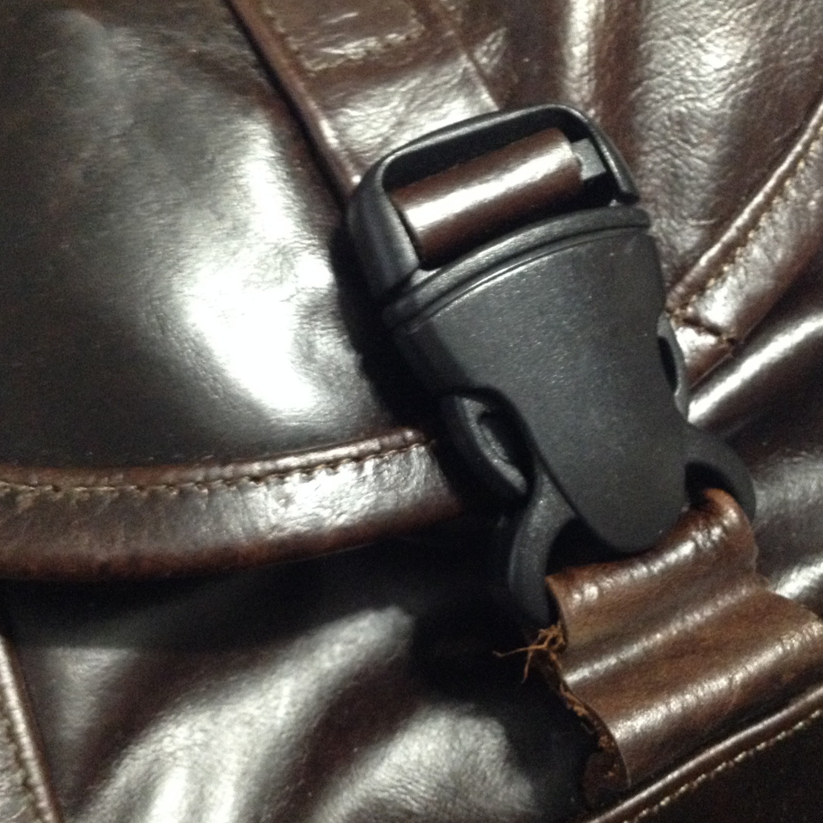 Leather Backpack 13 inch Rucksack Dark Brown Urban Drawstring Travel Bag