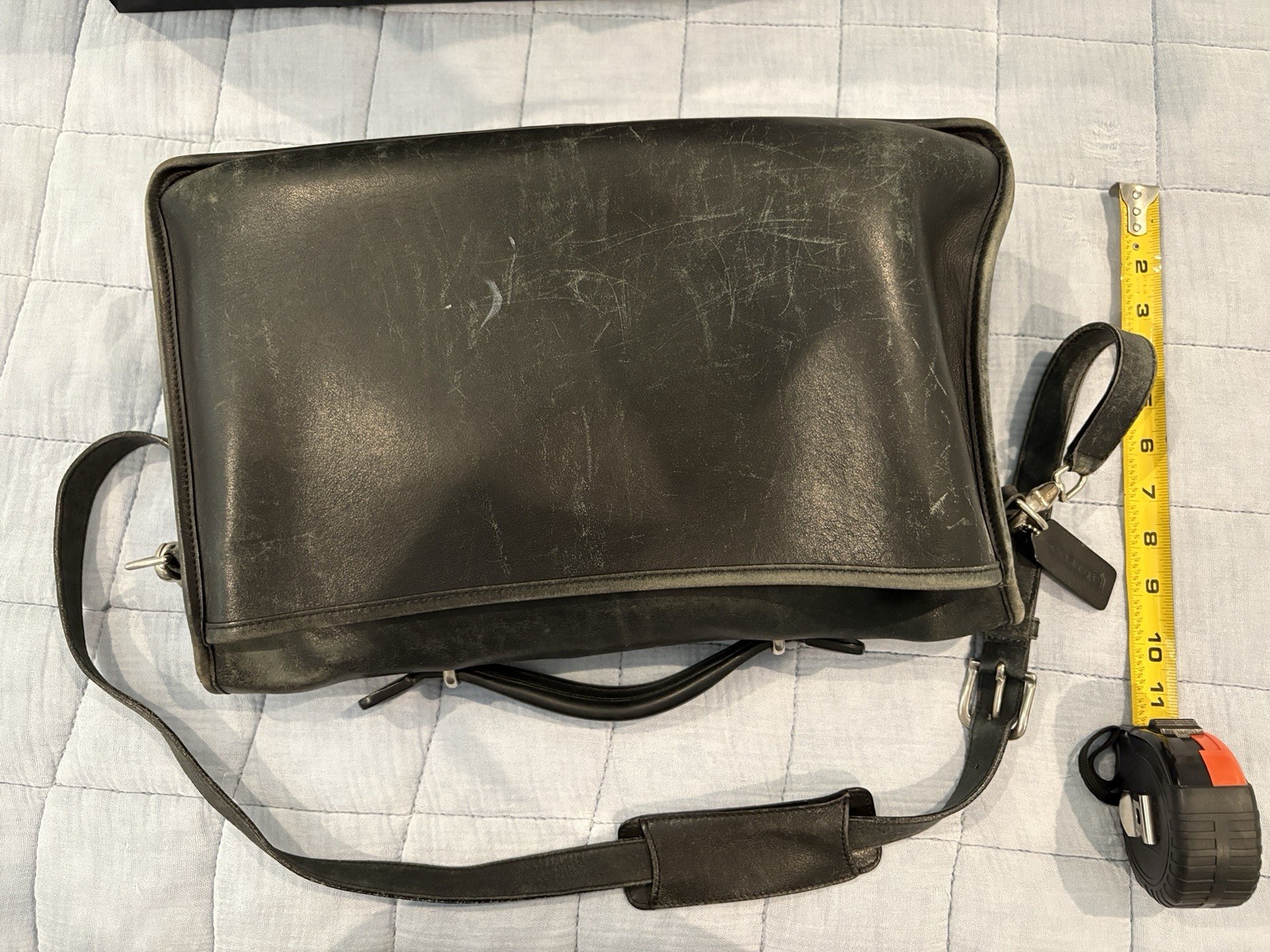 Coach Black Turn Lock Briefcase/Document Case w/ Adjustable Shoulder Strap