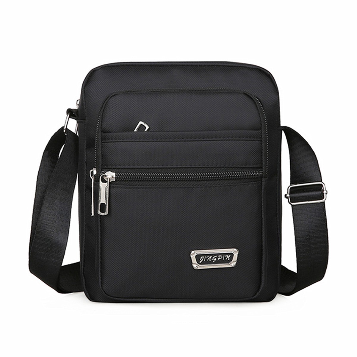 Men’s Shoulder Bag Casual Crossbody Bag Waterproof Fabric Multi Pocket Design