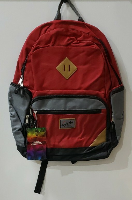 Trailmaker Heritage Collection Backpack With 16″ x 10″ Laptop Holder Red/Gray
