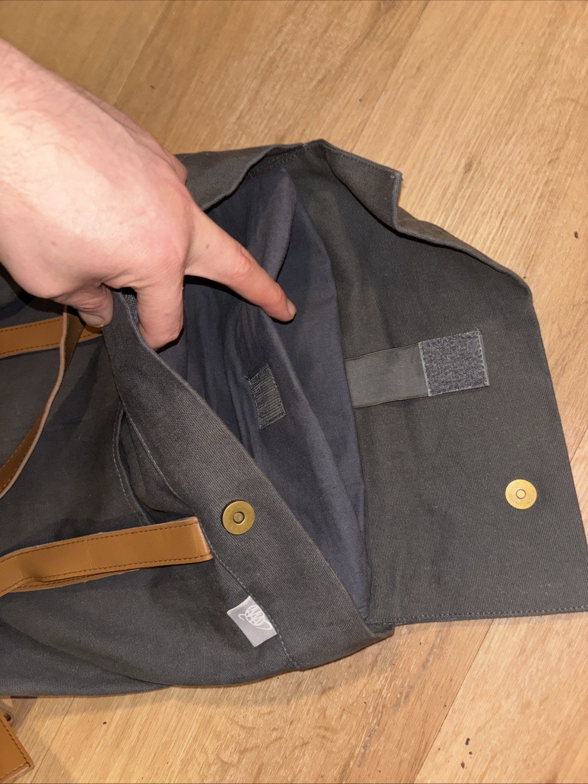 Indicus AAA Heavy Duty Canvas Backpack Leather Straps Laptop Compartment ￼
