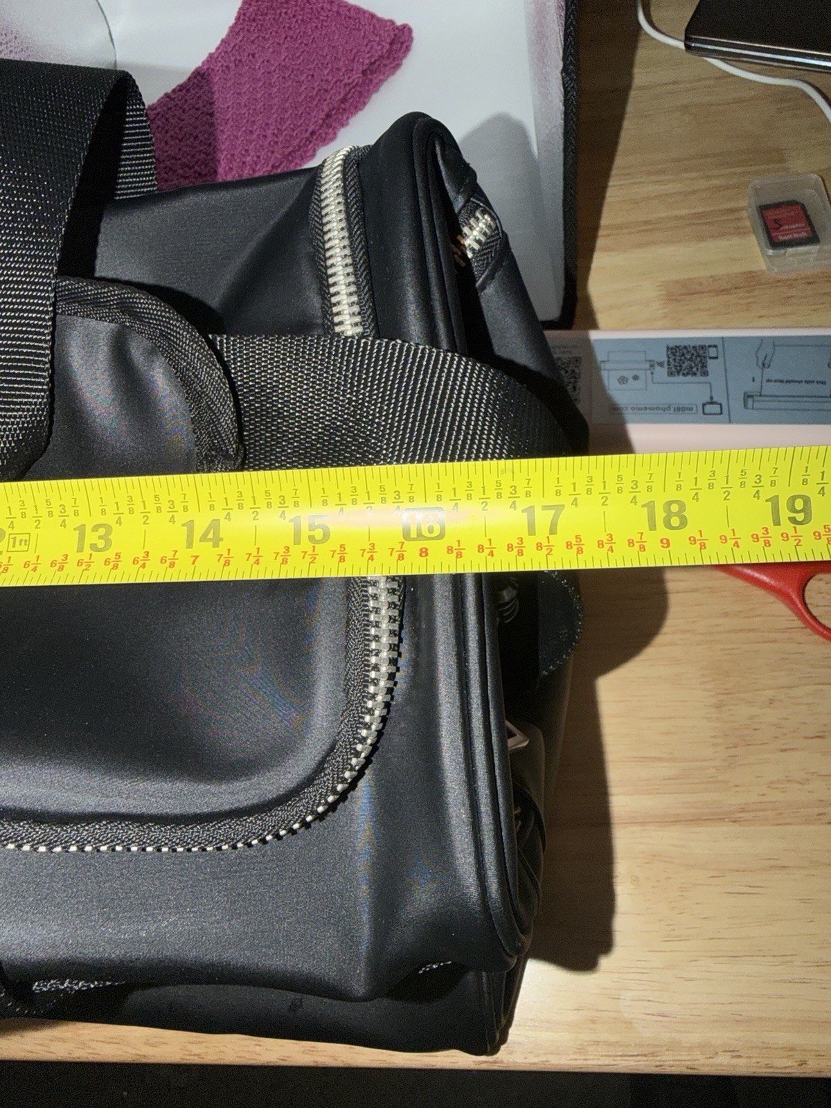 Versace Fragrances Black Duffle with Silver Tone Zipper Travel Overnight Gym Bag
