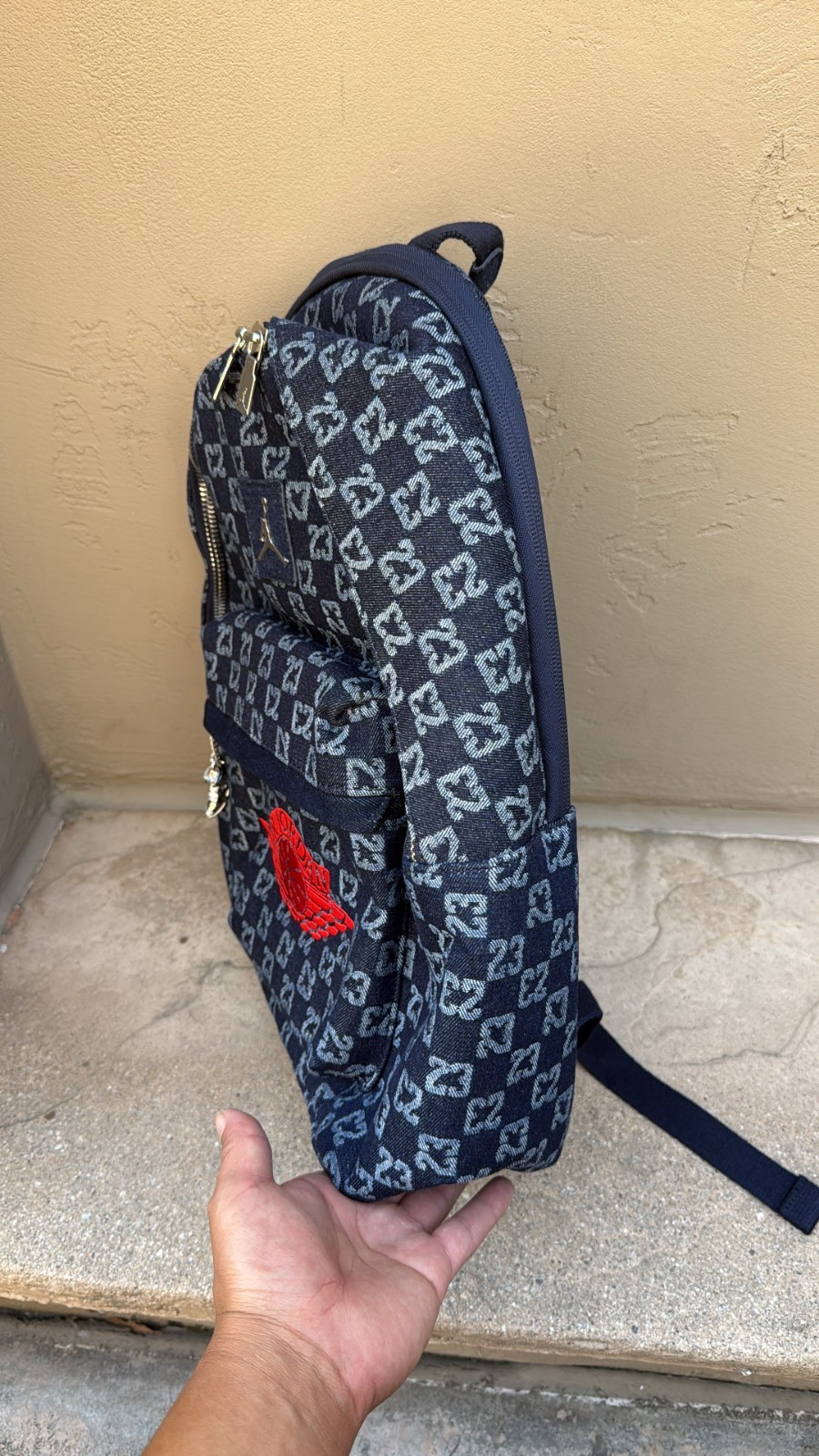 Nike Air Jordan Monogram Backpack Gym Bag MA9259-BHD Indigo Blue Laptop Sleeve