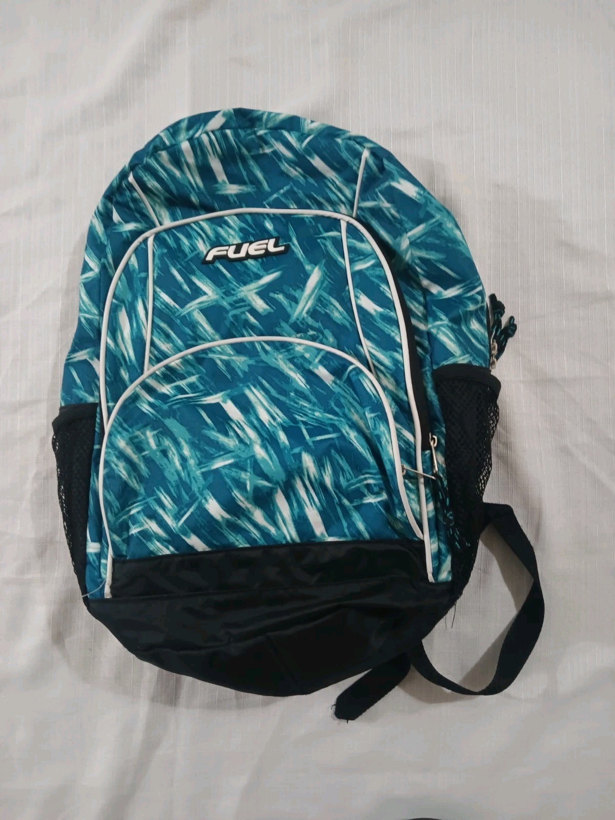 Blue Black Green White Three Compartment Backpack