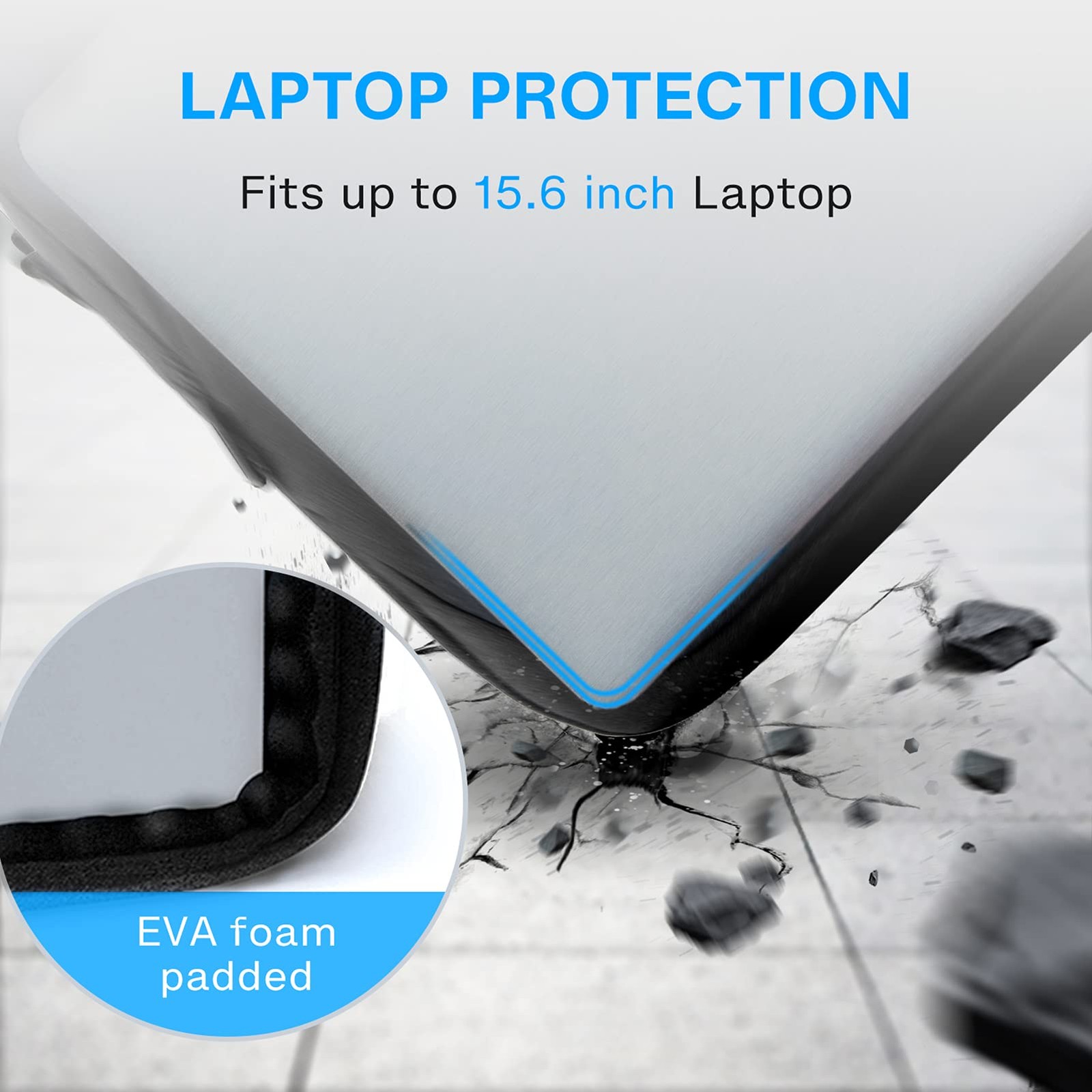 BAGSMART Laptop Bag, 15.6 Inch 15.7 x 5.5 x 12 inches, Black-15.6