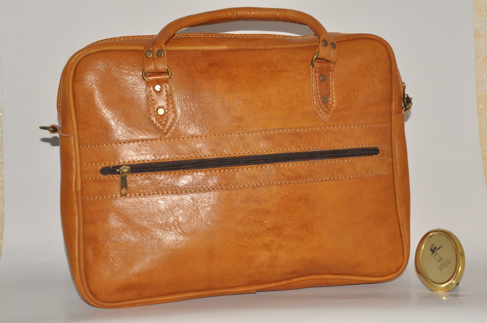 Leather document holder, Leather briefcase,Laptop briefcase,moroccan leather bag