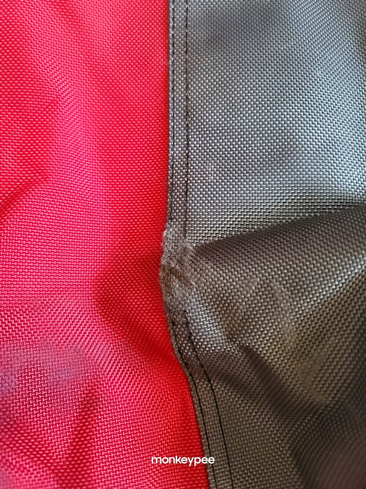 Timbuk2 Red/Gray Colorblock 19″ Messenger Bag, Made in San Francisco