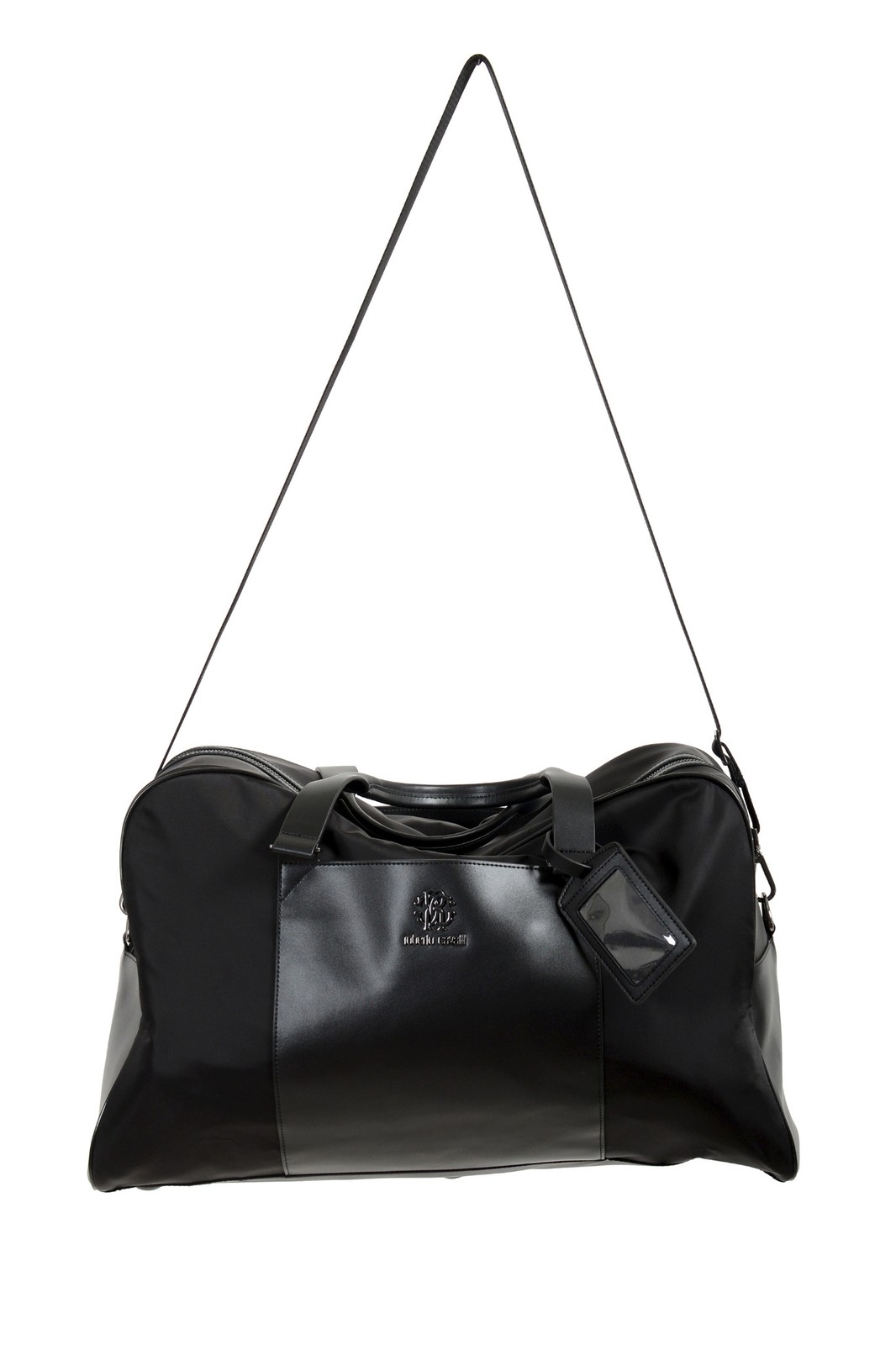 Roberto Cavalli Men’s Black Shoulder Duffle Travel Bag
