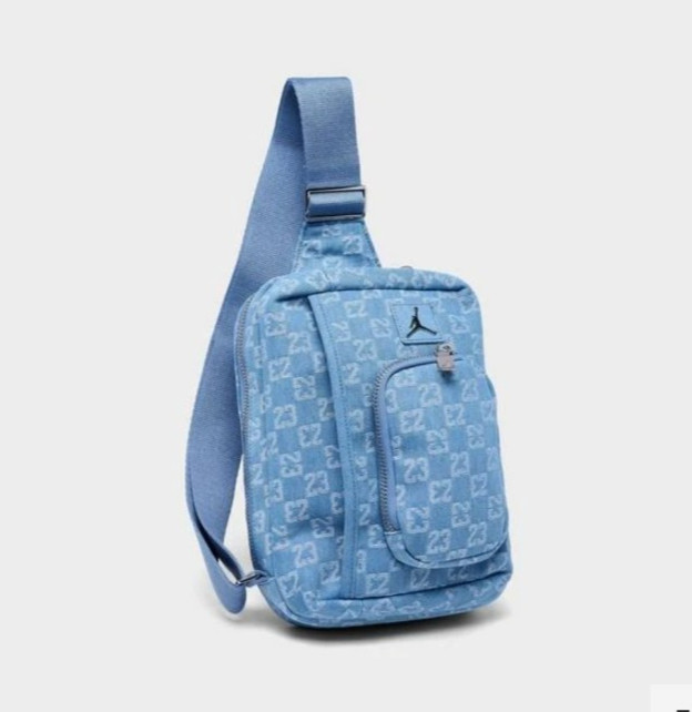 Jordan Monogram Denim Crossbody Bag 23 Logo MA9062-571 Limited Edition New
