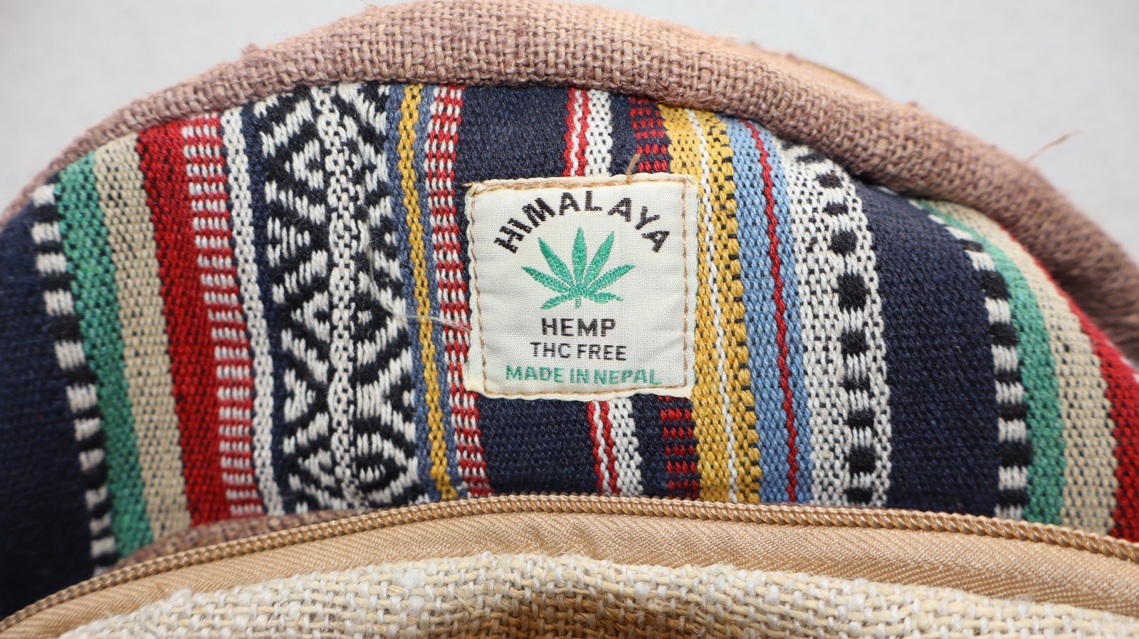 Himalayan Hemp Multicolor Handmade Backpack 16″H X 13″ Boho Hippy
