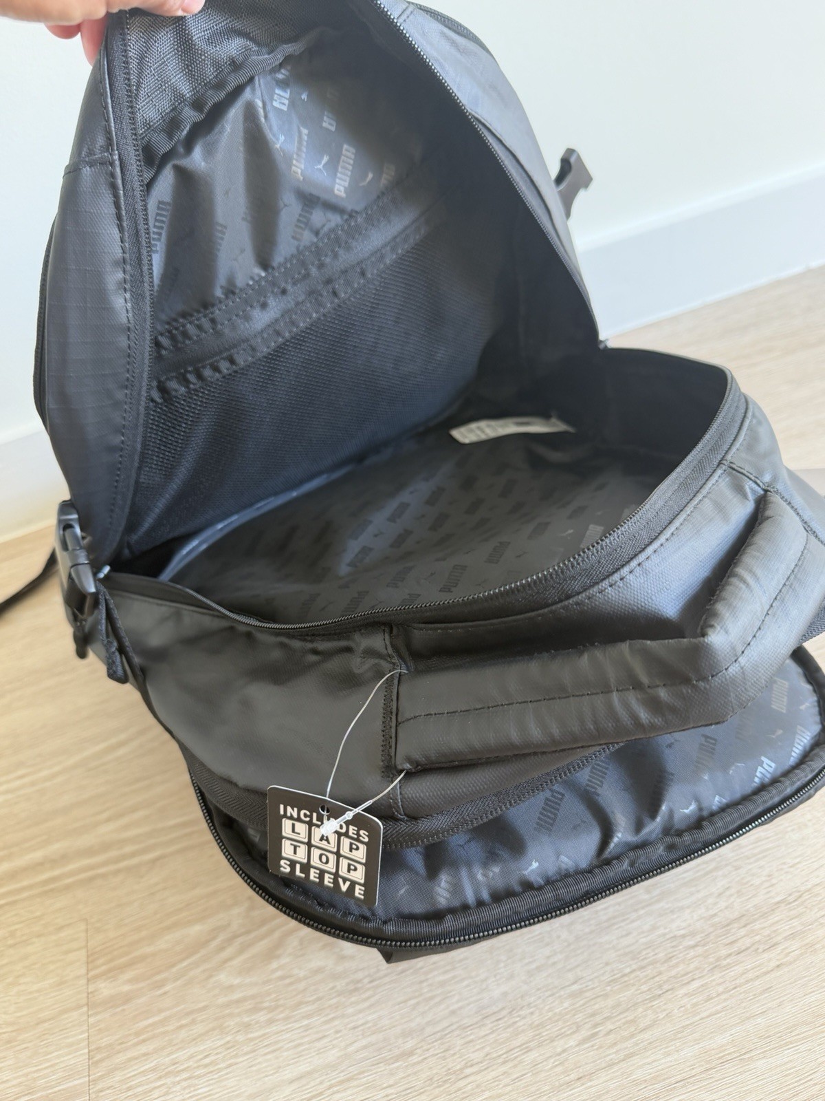 PUMA Backpack with Laptop Sleeve Inforced Base Black One Size
