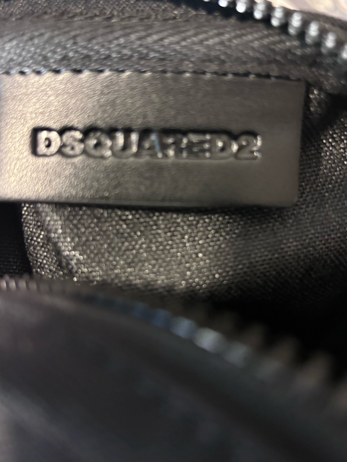 $602Dsquared2 Man Black polyamide – Cow Leather Be Icon Crossbody Shoulder Bag