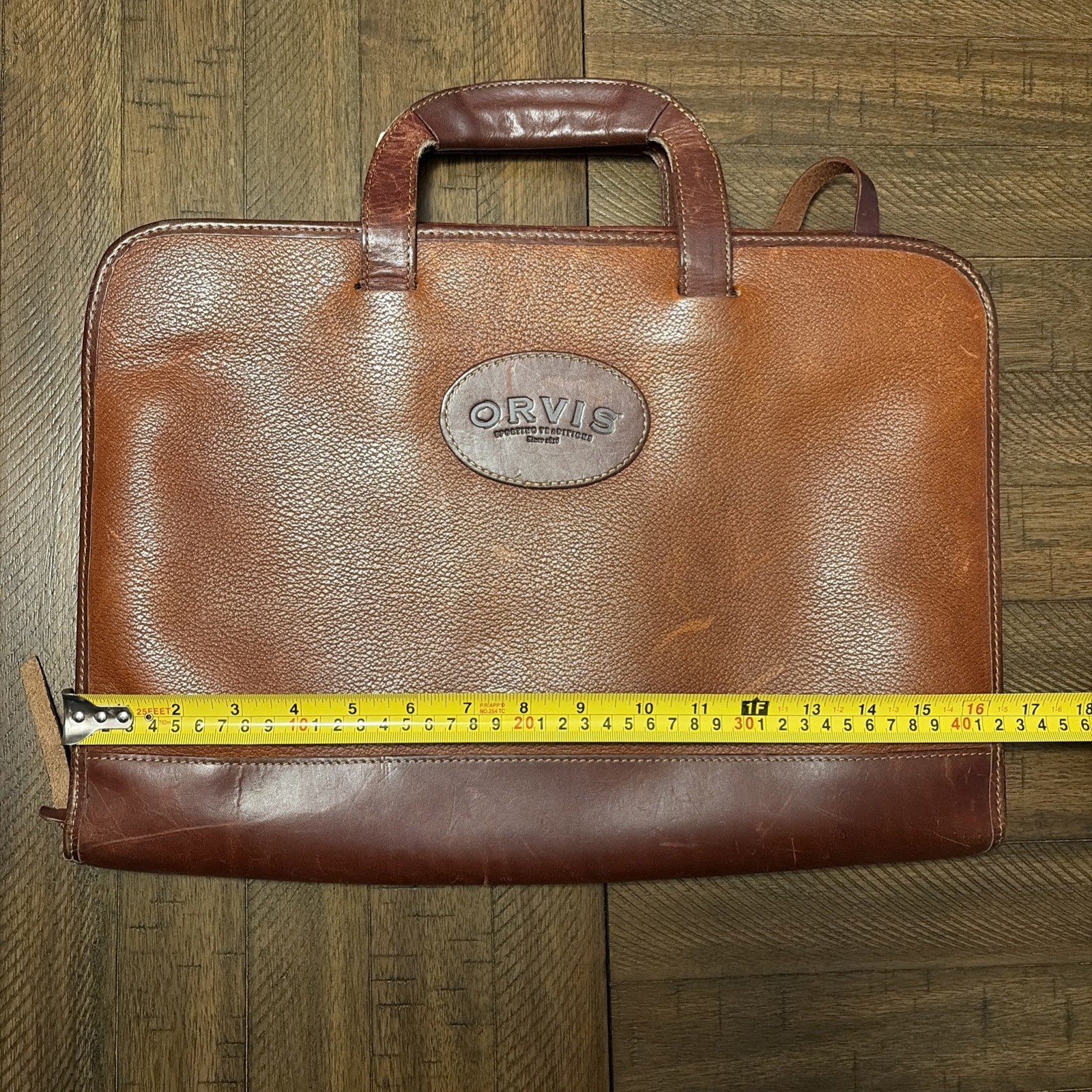 Orvis Leather Messenger Briefcase Bag