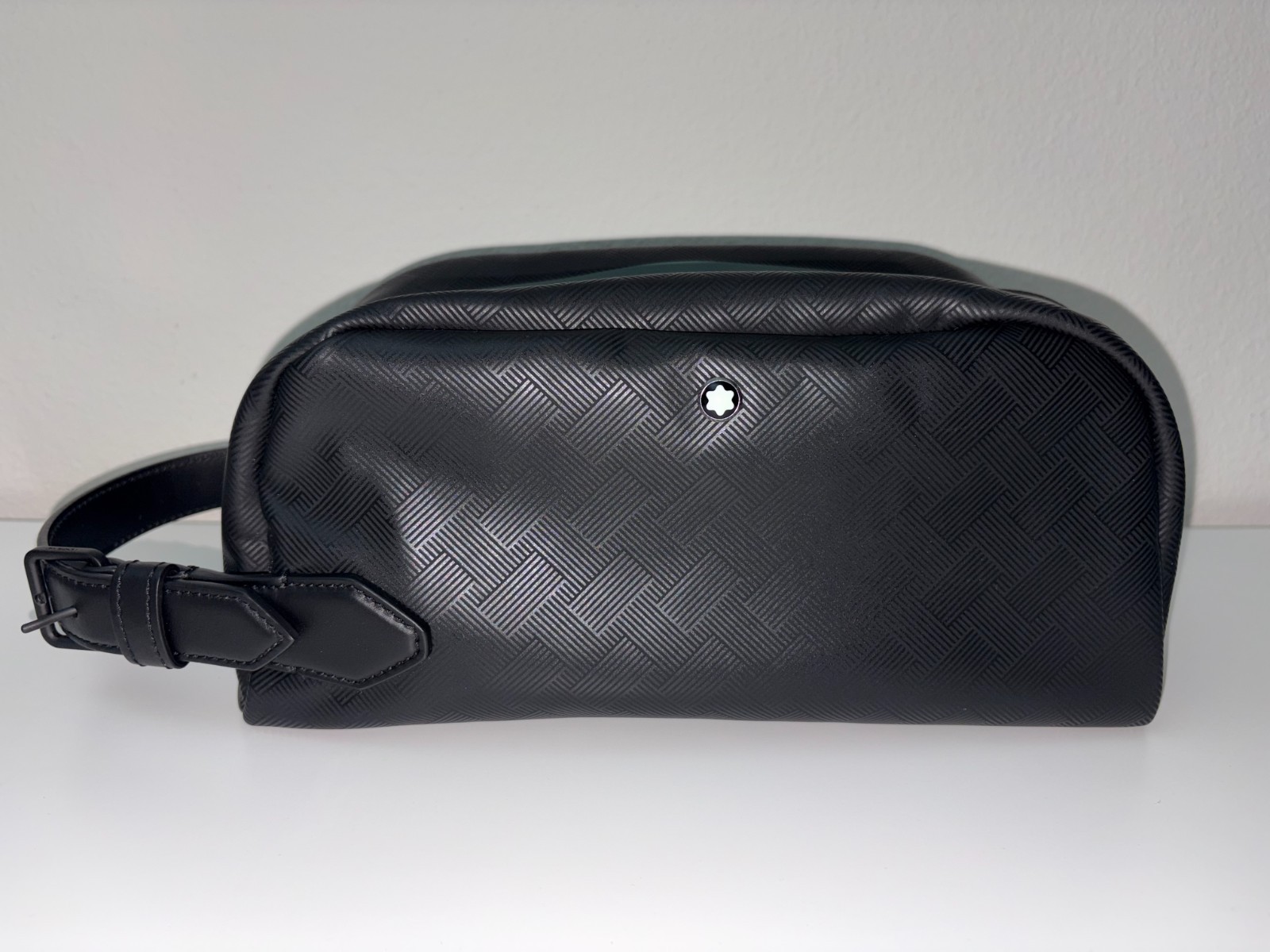 Montblanc x Zidane Black/Green Leather and Rubber Extreme 3.0 Pattern Pouch