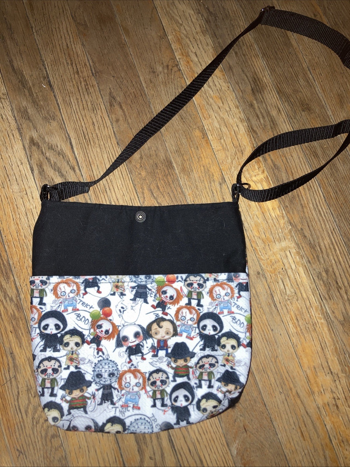 Horror Movie Themed Messenger Bag with Shoulder Strap Cross-body Jason Scream