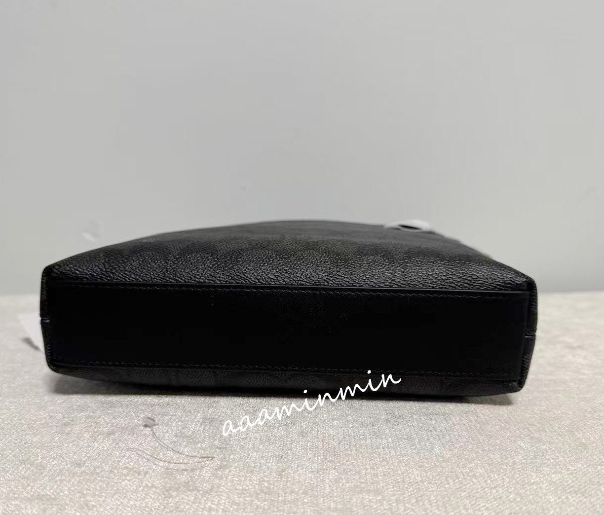NWT Coach 4010 Men’s Houston Flight Bag Signature Canvas&Leather Charcoal Black
