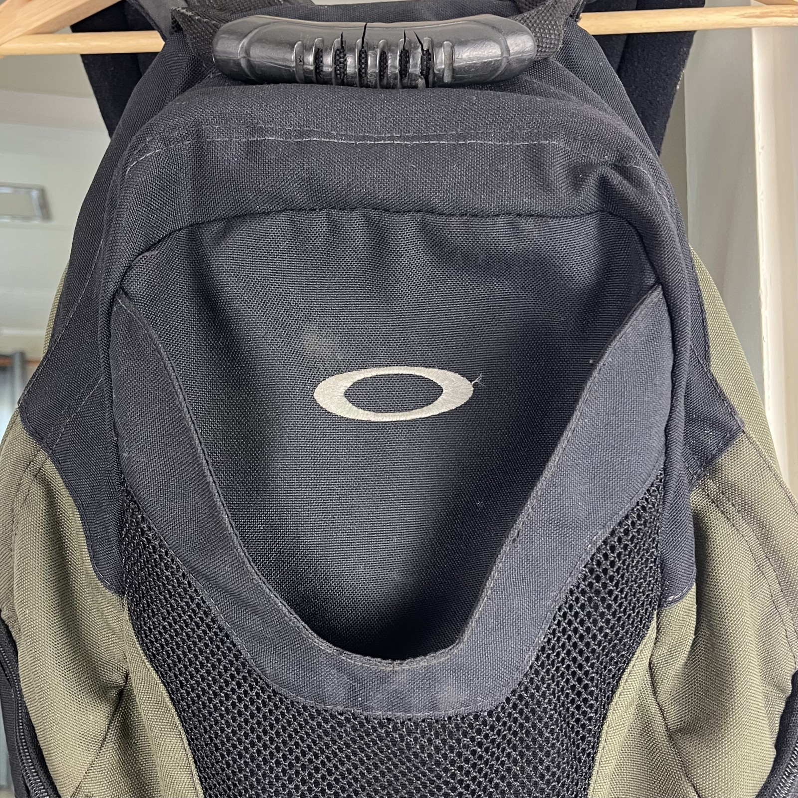 Vintage 90s Y2K Oakley Backpack Early Model Olive Green Black Software Cyber