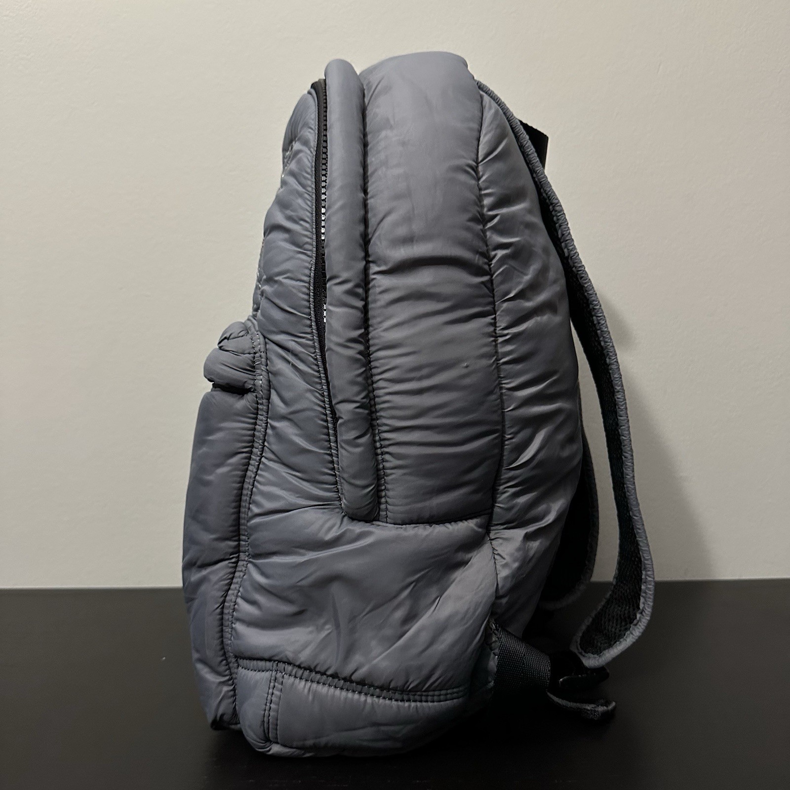 Kenzo Tiger Capsule Expedition Backpack Padded Nylon Charcoal Gray Embroidered
