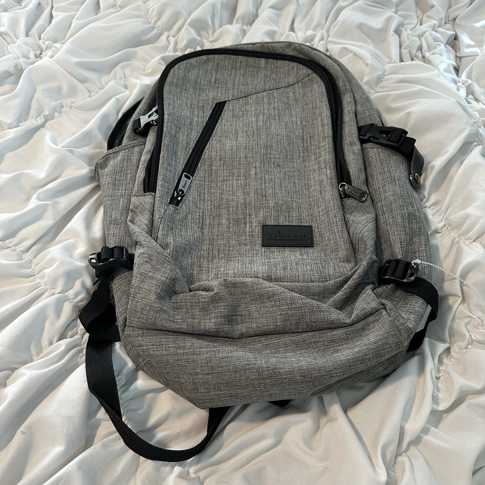 Mancro Business Water Resistant Polyester Laptop 17in Backpack With USB