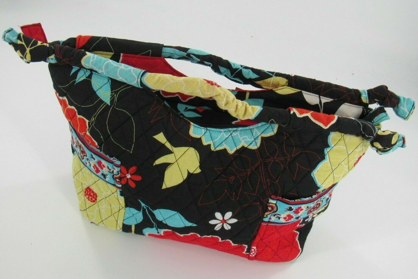 Argo Sport Floral Black Yellow Red Blue Handbag 0 Cotton – Brand New !!