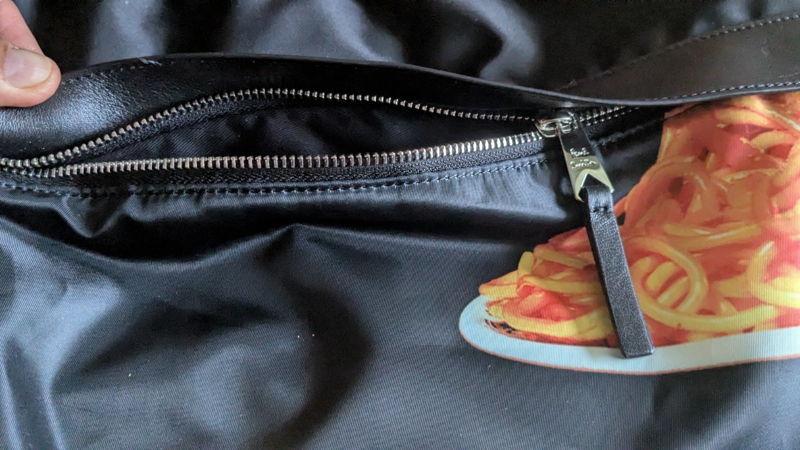 Paul Smith 50th Anniversary Collection Spaghetti Bag/Backpack w/Tag Black Orange