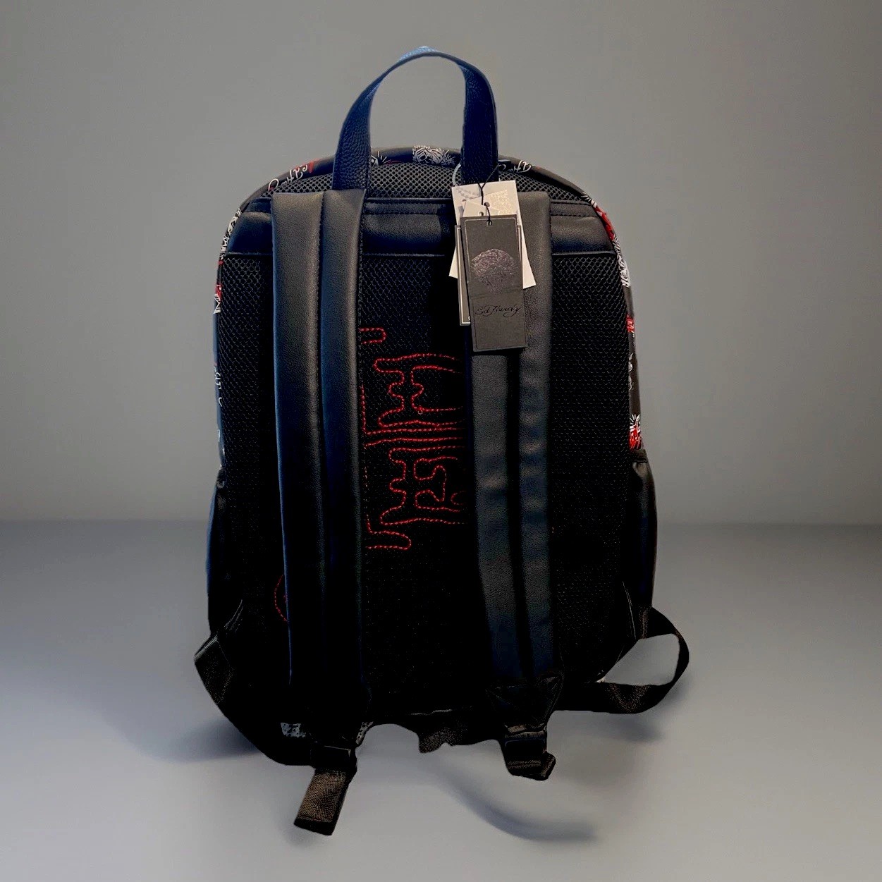 NEW ED HARDY MENS DESIGNER TATOO SKULL DAGGER BLACK LAPTOP TRAVEL BACKPACK LARGE